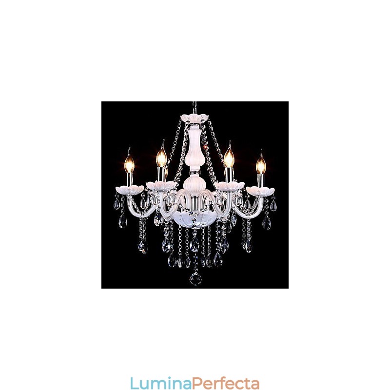 Candelabru Cristal Modern 6 Lumini Contemporan Sticla