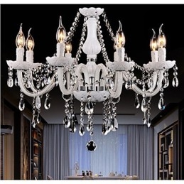 Candelabru Cristal Modern 8 Lumini Contemporan Sticla
