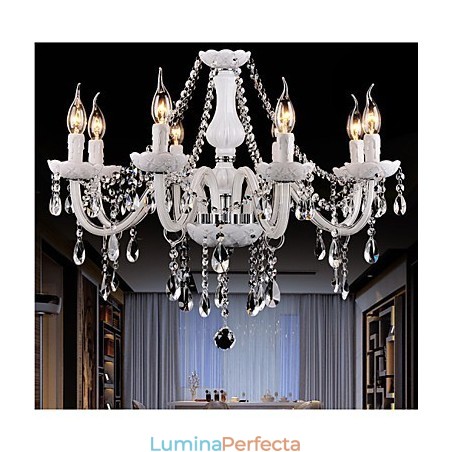 Candelabru Cristal Modern 8 Lumini Contemporan Sticla Candelabru Cristal Modern 8 Lumini Contemporan Sticla