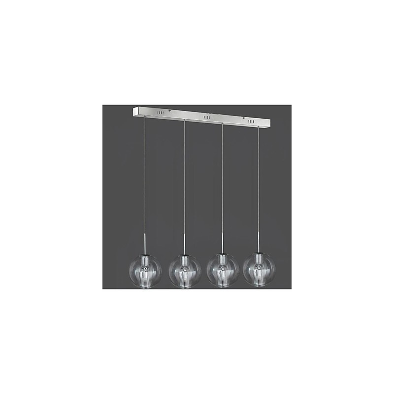 Lampă suspendată modernă contemporană tradițională clasică din metal cromat. Lampă suspendată pentru copii cu 4 lumini