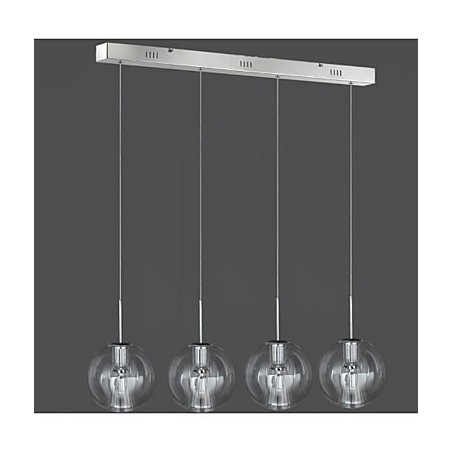 Lampă suspendată modernă contemporană tradițională clasică din metal cromat. Lampă suspendată pentru copii cu 4 lumini