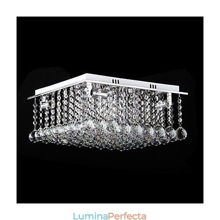 Montaj încastrat din metal galvanizat din cristal modern și contemporan Montaj încastrat din metal galvanizat din cristal modern și contemporan