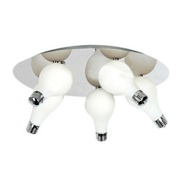 Montaj modern cu 5 lumini rotunde (baza becului G4)