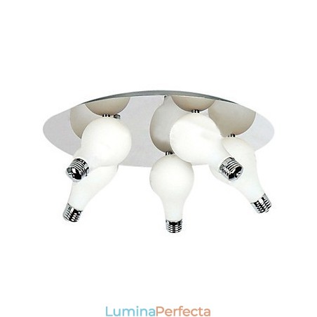 Montaj modern cu 5 lumini rotunde (baza becului G4) Montaj modern cu 5 lumini rotunde (baza becului G4)