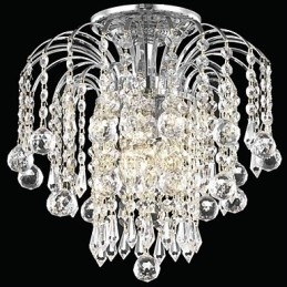 Lumini moderne cu 4 lumini, cu pere de cristal