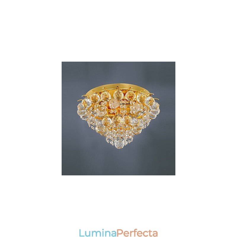 Montaj modern din cristal cu 5 lumini