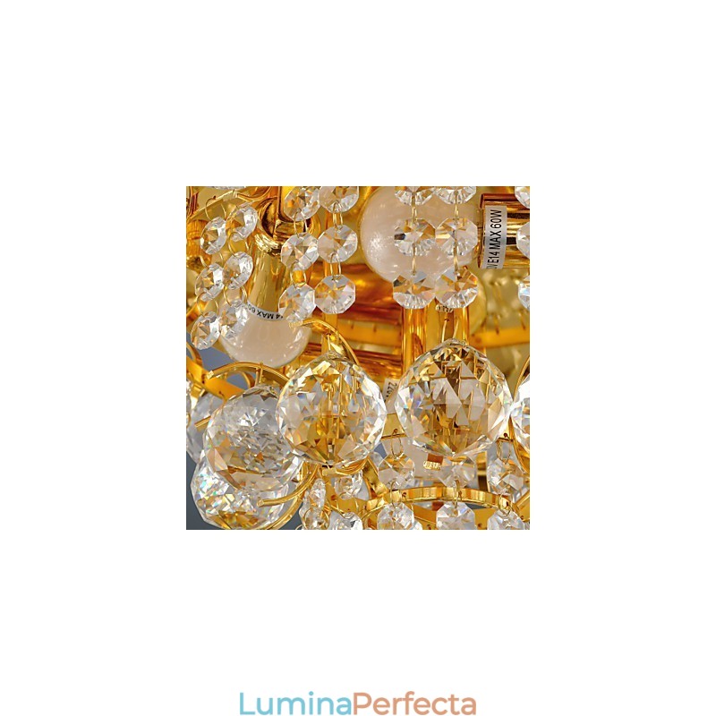 Montaj modern din cristal cu 5 lumini