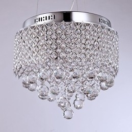 Montaj încastrat din metal cromat din cristal modern contemporan