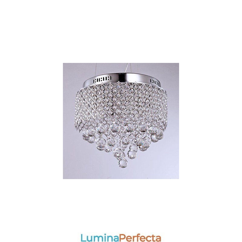 Montaj încastrat din metal cromat din cristal modern contemporan
