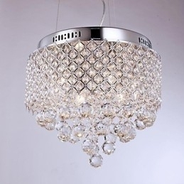 Montaj încastrat din metal cromat din cristal modern contemporan