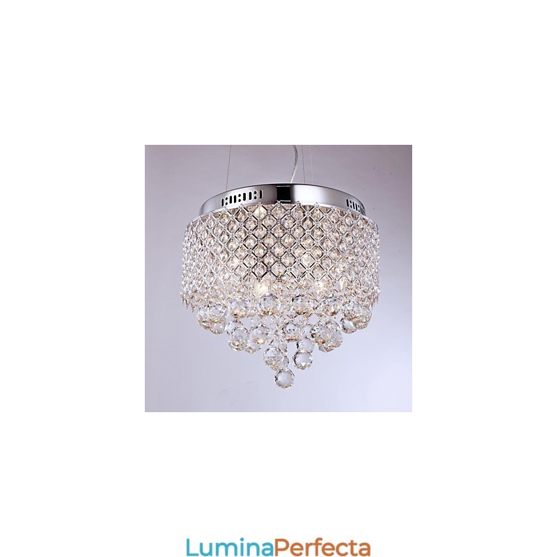 Montaj încastrat din metal cromat din cristal modern contemporan
