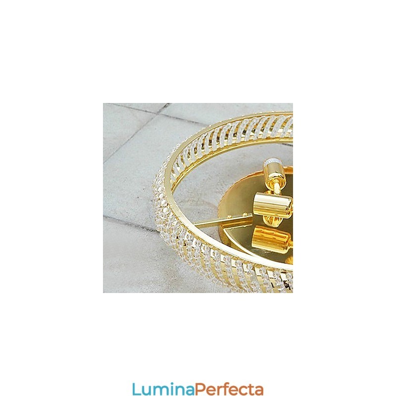 Plafoniera luxuriantă cu 4 lumini auriu