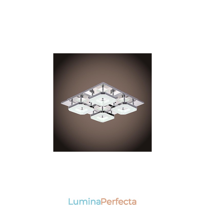 Montaj acrilic cu 4 lumini, oțel inoxidabil galvanizat modern din acril