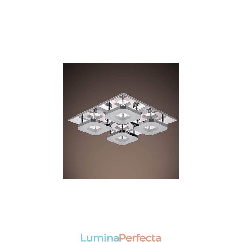 Montaj acrilic cu 4 lumini, oțel inoxidabil galvanizat modern din acril