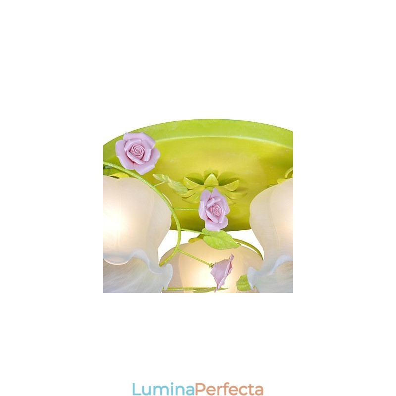 Lampă Creativă Trandafir De Grădină Cald Trei Plafoniere Simple