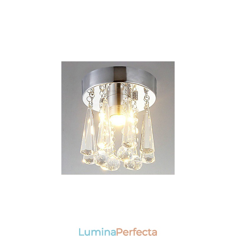 Montaj semi-încastrabil cu 1 lumină din cristal