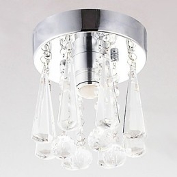 Montaj semi-încastrabil cu 1 lumină din cristal