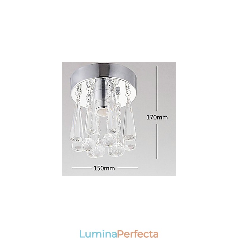 Montaj semi-încastrabil cu 1 lumină din cristal