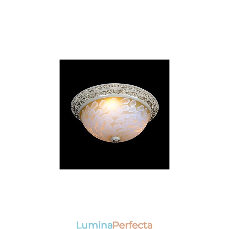 Lumină albă cu montare încastrabilă, rășină de sticlă, sculptură în aur, clasic european