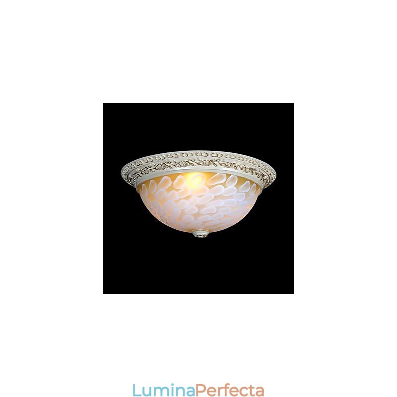 Lumină albă cu montare încastrabilă, rășină de sticlă, sculptură în aur, clasic european