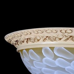 Lumină albă cu montare încastrabilă, rășină de sticlă, sculptură în aur, clasic european