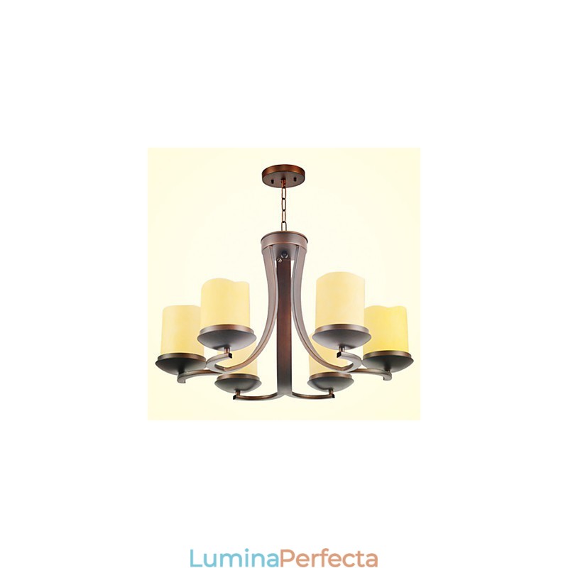 Candelabru din metal cu pictură în stil retro clasic tradițional