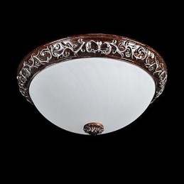 Lumină cu montare încasată, rășină de sticlă, sculptură în argint, clasic european