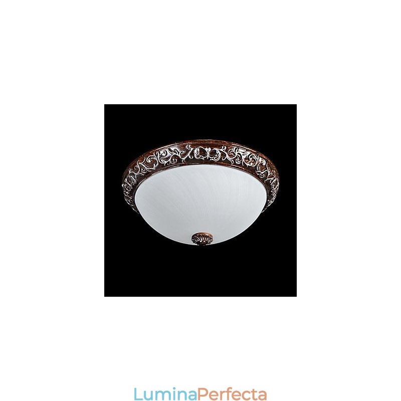 Lumină cu montare încasată, rășină de sticlă, sculptură în argint, clasic european