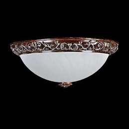 Lumină cu montare încasată, rășină de sticlă, sculptură în argint, clasic european
