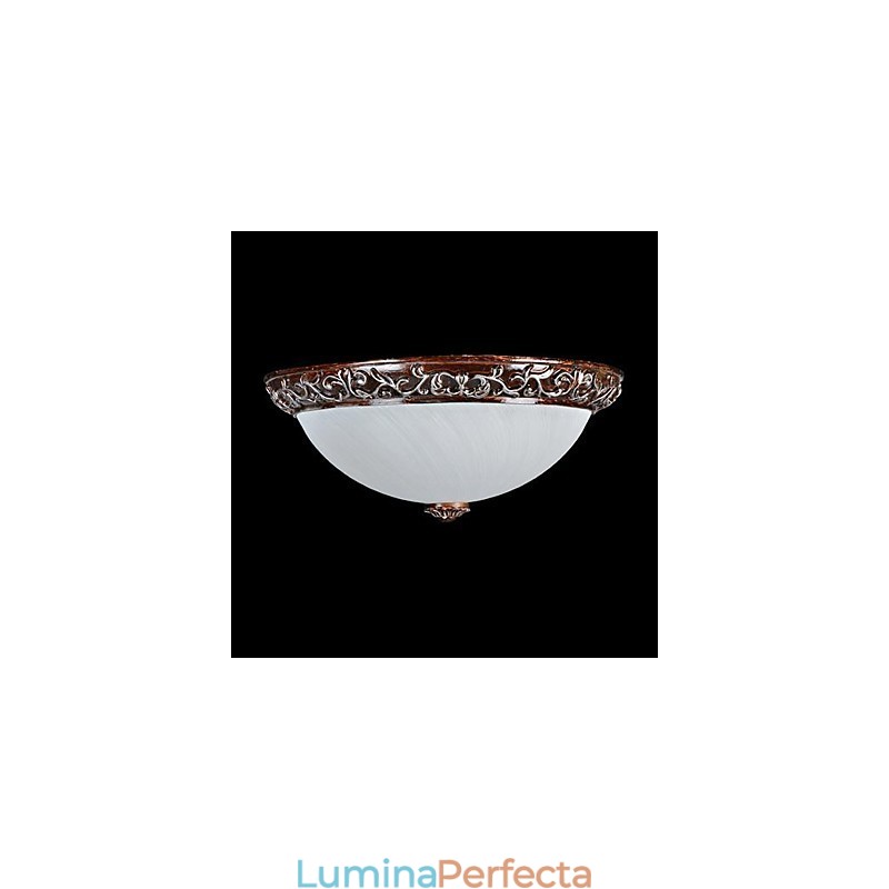 Lumină cu montare încasată, rășină de sticlă, sculptură în argint, clasic european