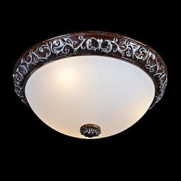 Lumină cu montare încasată, rășină de sticlă, sculptură în argint, clasic european