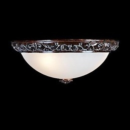 Lumină cu montare încasată, rășină de sticlă, sculptură în argint, clasic european