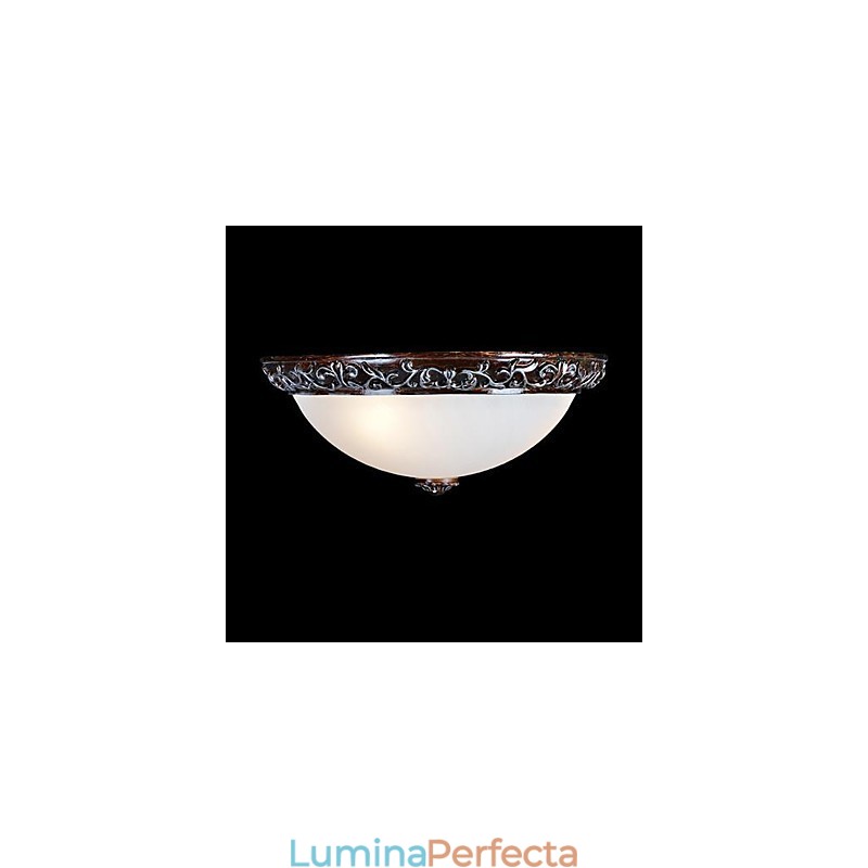 Lumină cu montare încasată, rășină de sticlă, sculptură în argint, clasic european