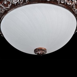 Lumină cu montare încasată, rășină de sticlă, sculptură în argint, clasic european