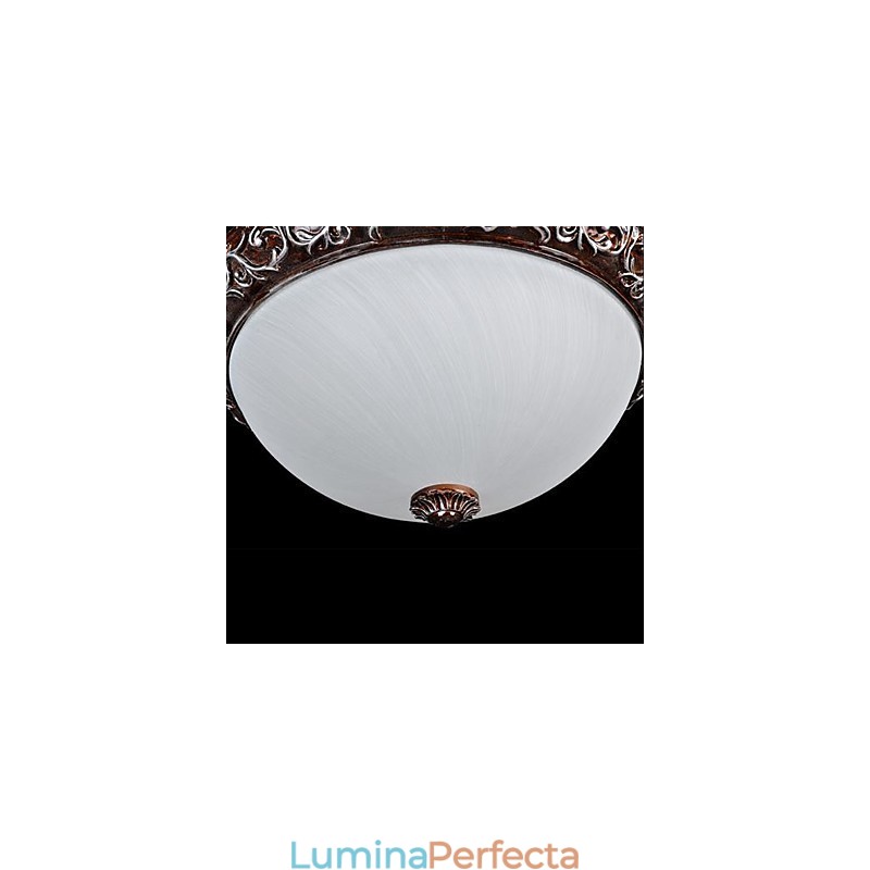 Lumină cu montare încasată, rășină de sticlă, sculptură în argint, clasic european