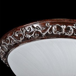Lumină cu montare încasată, rășină de sticlă, sculptură în argint, clasic european