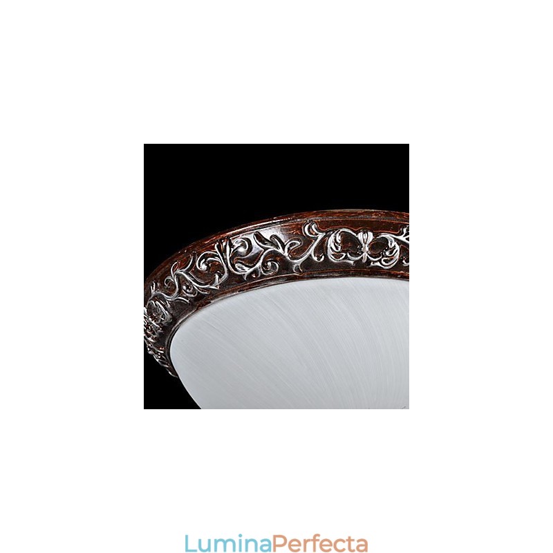 Lumină cu montare încasată, rășină de sticlă, sculptură în argint, clasic european