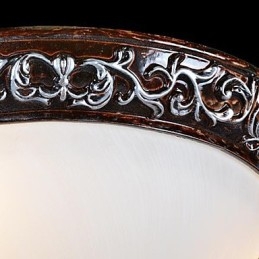 Lumină cu montare încasată, rășină de sticlă, sculptură în argint, clasic european