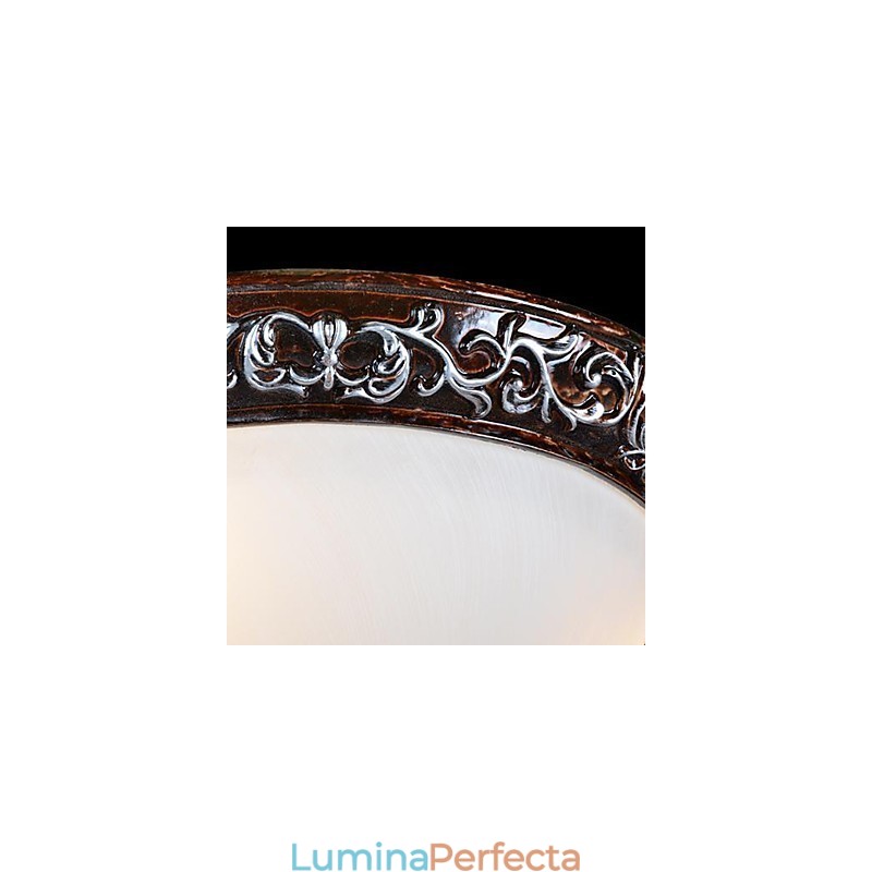 Lumină cu montare încasată, rășină de sticlă, sculptură în argint, clasic european