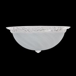 Lumină cu montare încastrabilă albă din rășină din sticlă sculptată clasic european