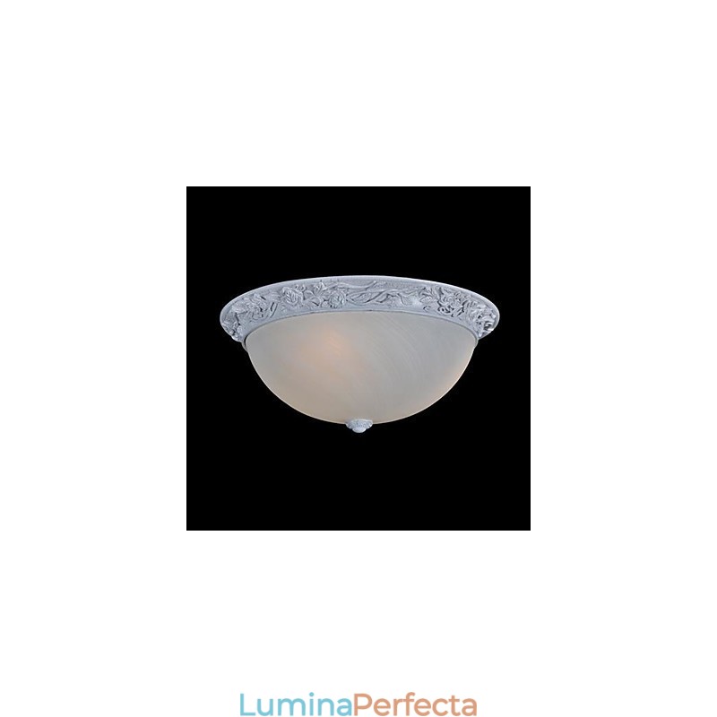 Lumină cu montare încastrabilă albă din rășină din sticlă sculptată clasic european