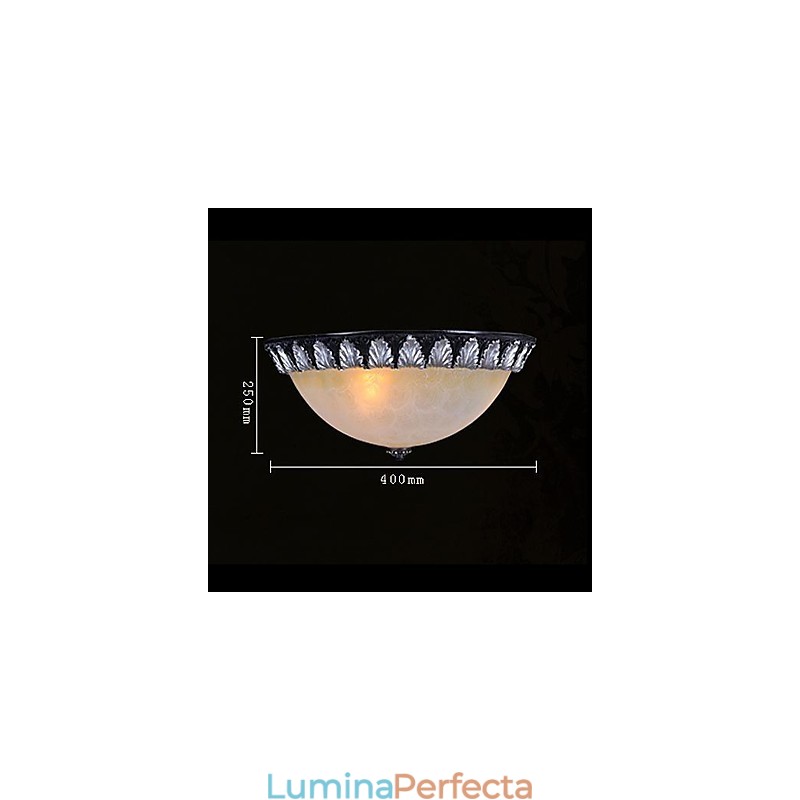 Model de lumină cu montare încasată, rășină de sticlă, sculptură în argint, clasic european