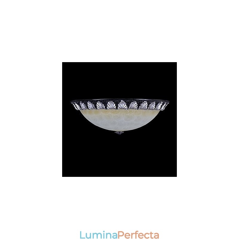 Model de lumină cu montare încasată, rășină de sticlă, sculptură în argint, clasic european