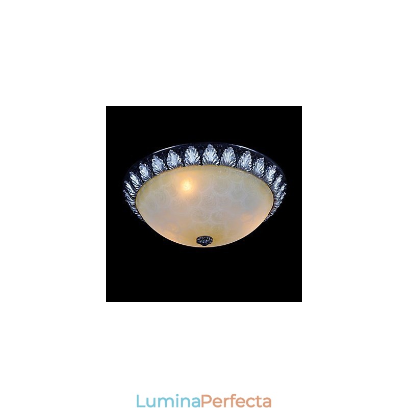 Model de lumină cu montare încasată, rășină de sticlă, sculptură în argint, clasic european