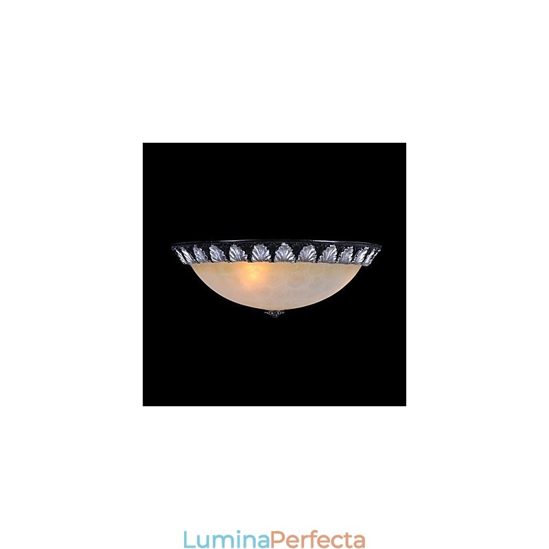 Model de lumină cu montare încasată, rășină de sticlă, sculptură în argint, clasic european