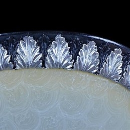 Model de lumină cu montare încasată, rășină de sticlă, sculptură în argint, clasic european