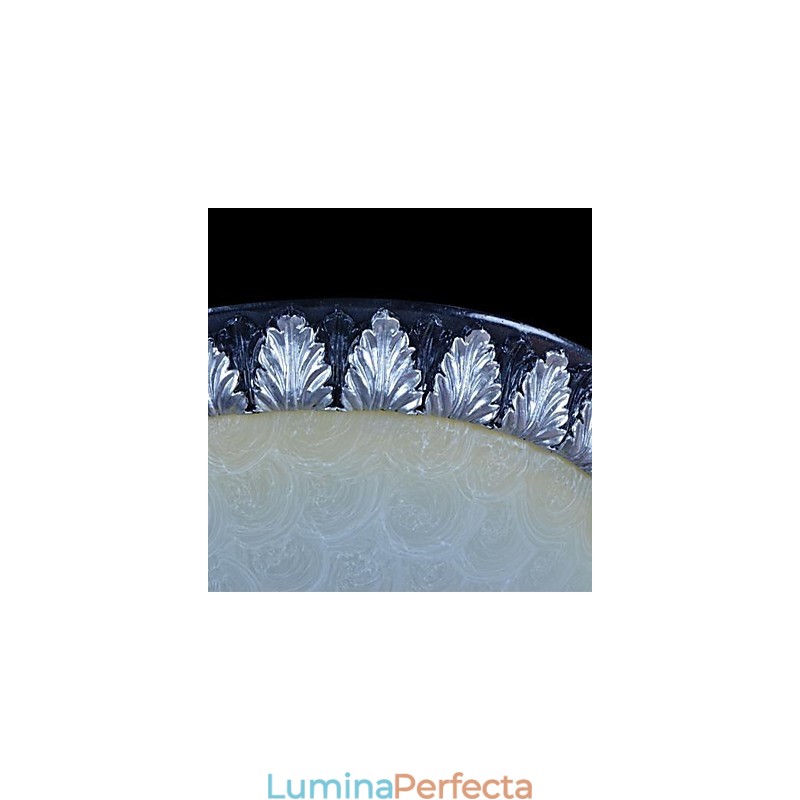Model de lumină cu montare încasată, rășină de sticlă, sculptură în argint, clasic european