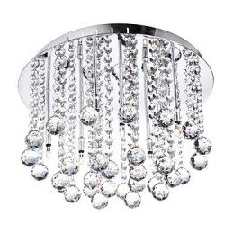 Suport semi-încastrabil din cristal modern cu 8 lumini (bază bec G4)