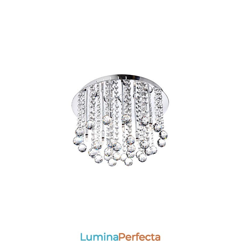 Suport semi-încastrabil din cristal modern cu 8 lumini (bază bec G4)