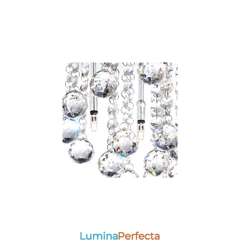 Suport semi-încastrabil din cristal modern cu 8 lumini (bază bec G4)
